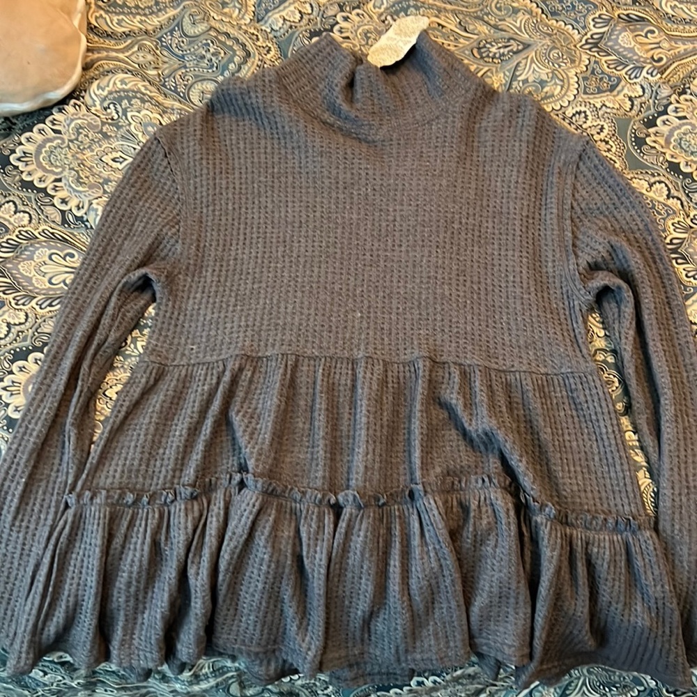 Altered state mock neck tier sweater